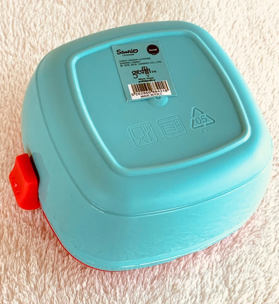 Caja de aperitivos Hello Kitty verde turquesa/rojo Sanrio – photo 2